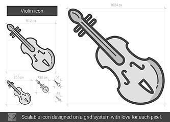 Image showing Violin line icon.