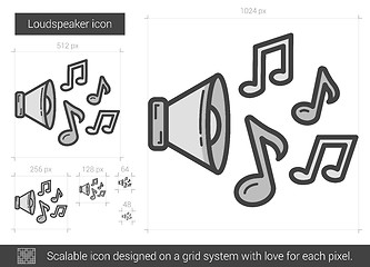 Image showing Loudspeaker line icon.