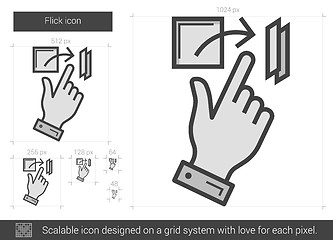 Image showing Flick line icon.