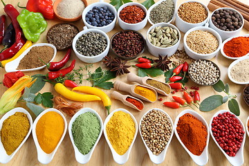 Image showing Spices and herbs.