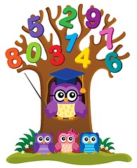 Image showing Tree with stylized school owl theme 4