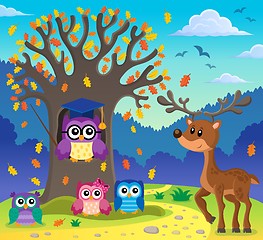 Image showing Tree with stylized school owl theme 5