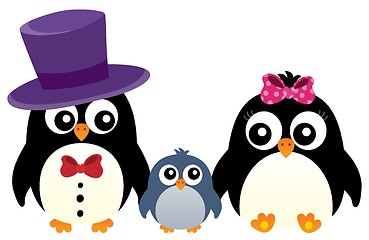 Image showing Stylized penguin family image 1