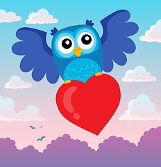 Image showing Valentine owl topic image 2