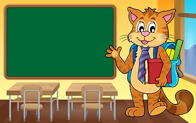 Image showing School cat theme image 4