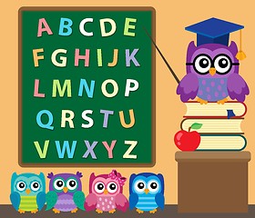 Image showing Owl teacher and owlets theme image 2