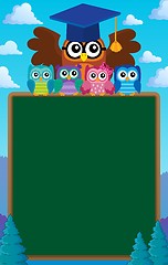 Image showing Owl teacher and owlets theme image 7