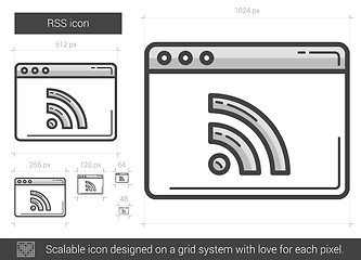 Image showing RSS line icon.