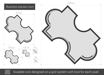 Image showing Business solution line icon.