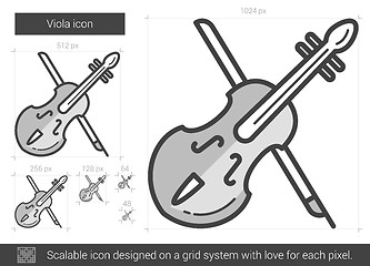 Image showing Viola line icon.