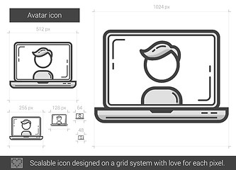 Image showing Avatar line icon.