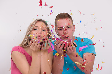 Image showing romantic couple celebrating