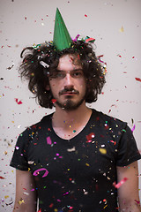 Image showing confetti man on party