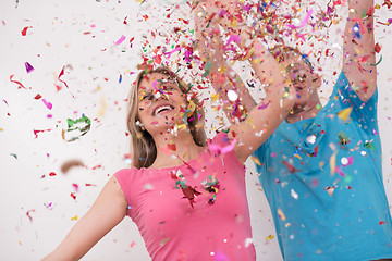 Image showing romantic couple celebrating