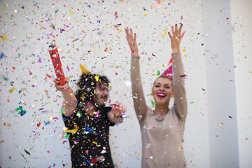 Image showing romantic couple celebrating