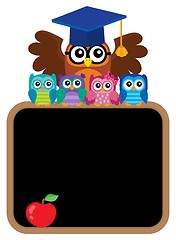 Image showing Owl teacher and owlets theme image 8