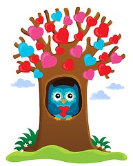 Image showing Valentine tree theme image 1