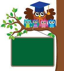 Image showing Owl teacher and owlets theme image 3
