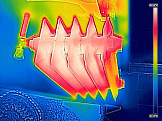 Image showing Infrared Thermal Image of Radiator Heater in house