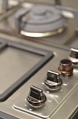 Image showing Close up image of the gas stove