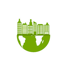 Image showing Abstract Ecology Green Town