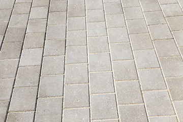 Image showing the road from the concrete tiles