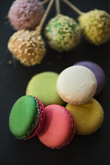 Image showing French colorful macarons