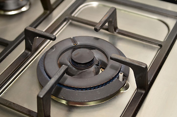 Image showing Close up image of the gas stove