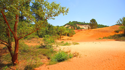 Image showing Ochre cliffs in Rustrel