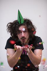 Image showing confetti man on party