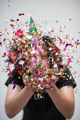 Image showing confetti man on party