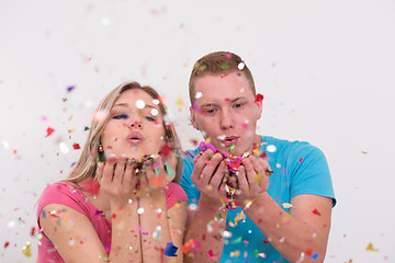 Image showing romantic couple celebrating