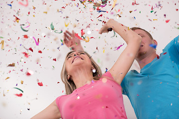 Image showing romantic couple celebrating