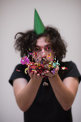 Image showing confetti man on party