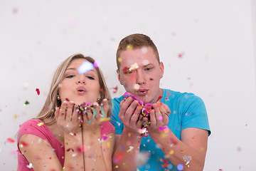 Image showing romantic couple celebrating