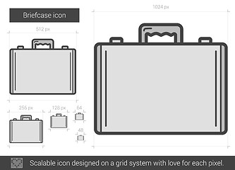 Image showing Briefcase line icon.