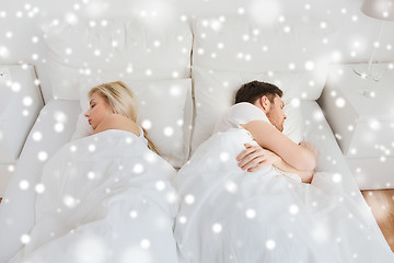 Image showing couple sleeping in bed at home