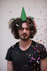 Image showing confetti man on party