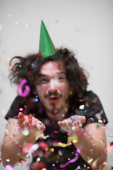 Image showing confetti man on party