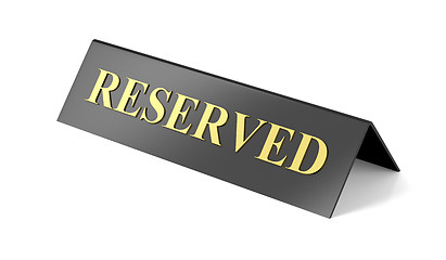Image showing Reserved sign