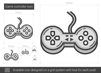 Image showing Game controller line icon.