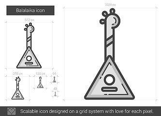 Image showing Balalaika line icon.