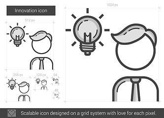 Image showing Innovation line icon.