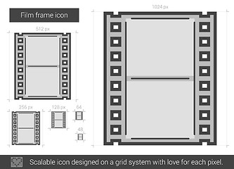 Image showing Film frame line icon.