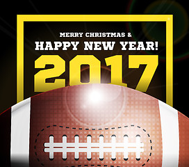 Image showing Happy New Year on the background of a ball for football