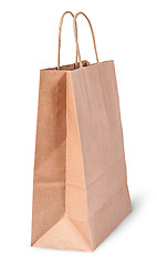 Image showing Empty open brown paper bag for shoping