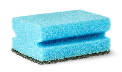 Image showing Sponge for washing dishes with felt horizontally