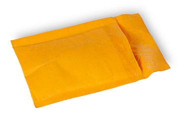 Image showing Open used yellow envelope