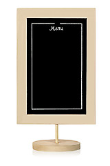 Image showing Restaurant menu board vertically