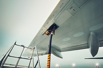 Image showing Refueling the aircraft